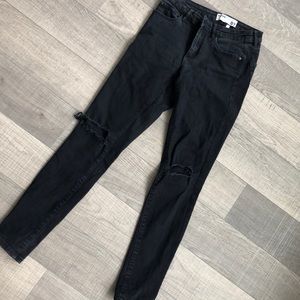 Black Ripped Garage Jeans